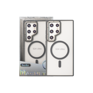 Накладка MagSafe Berlia Metal Armor Magnetic Series SAMSUNG S24 Ultra (Gray)