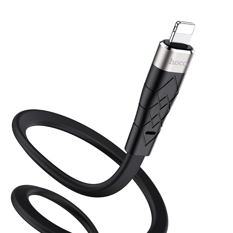 Cable HOCO X53 Angel silicone charging data cable for iP black