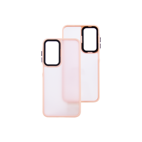 Накладка Luxury Metal Lens SAMSUNG A36 (Персик)