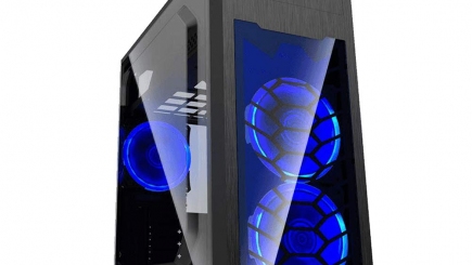 Case ATX GAMEMAX G563, w/o PSU, 3x120mm, Blue LED, Full Transparent ...